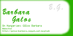 barbara galos business card